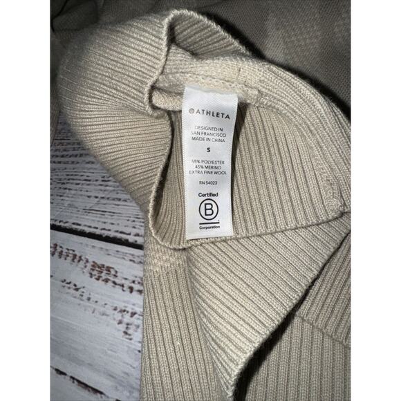 Athleta Jacquard Textured Crew Sweater - Merino Wool Blend‎ Size S Small - Picture 4 of 4